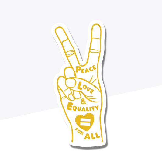 Peace, Love and Equality Vinyl Sticker