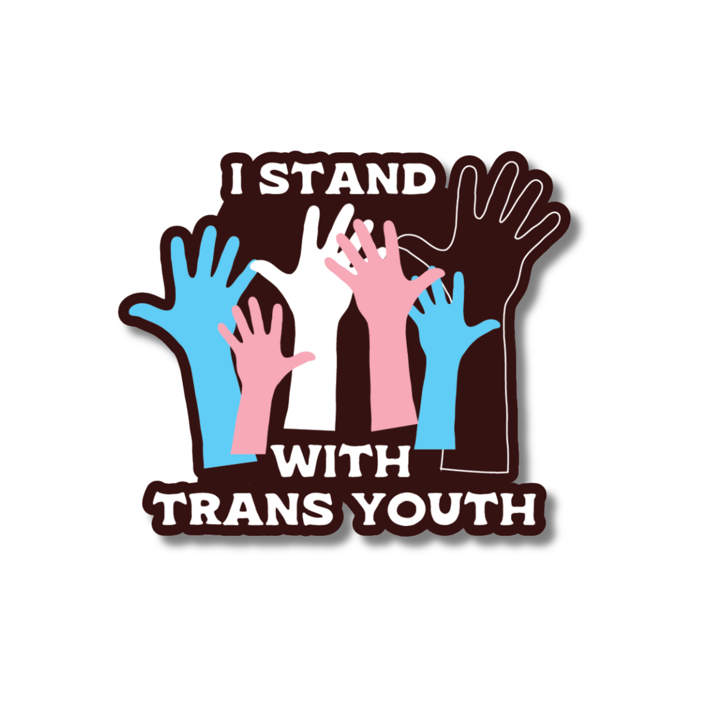 I Stand With Trans Youth Vinyl Sticker