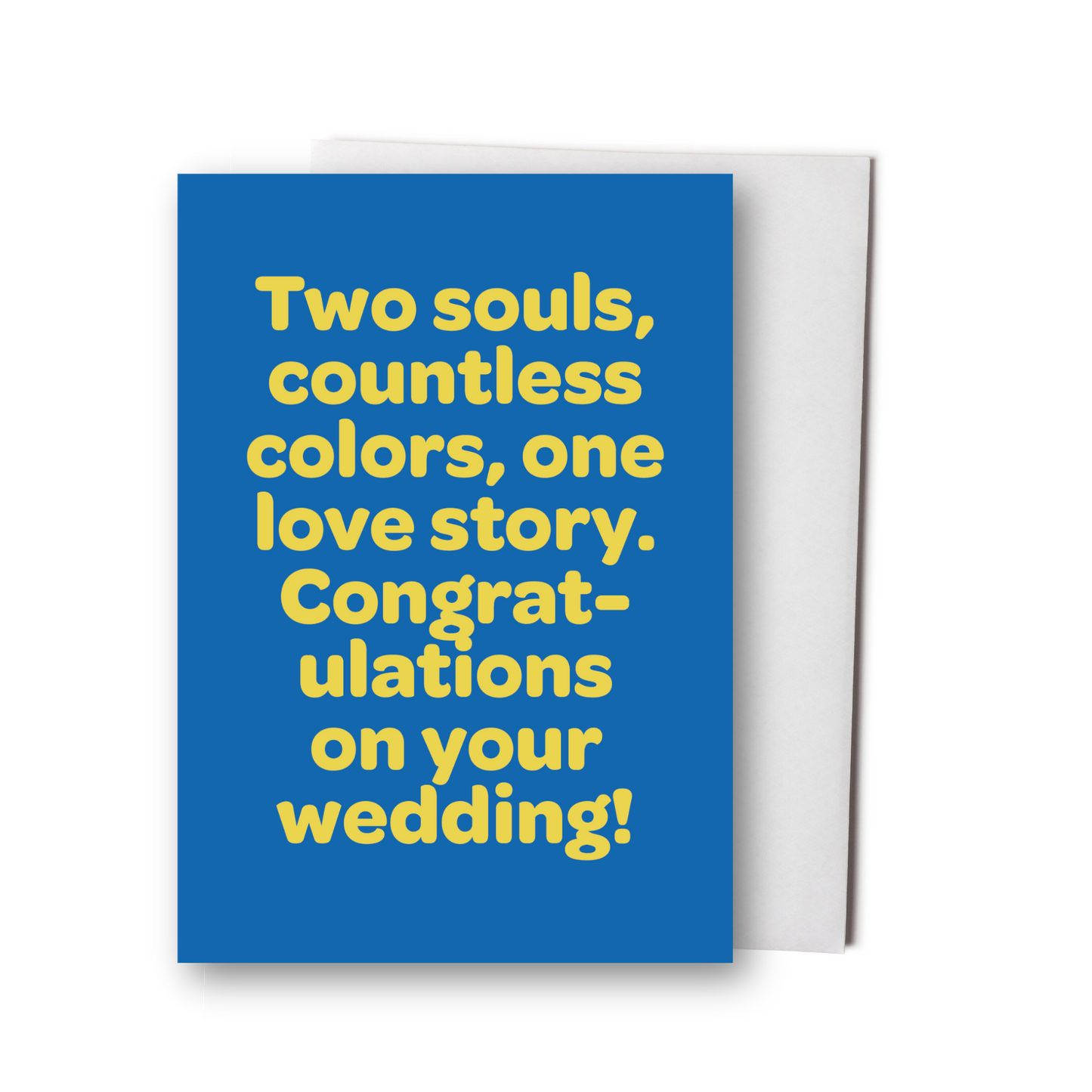 Two Souls, Countless Colors Wedding Greeting Card